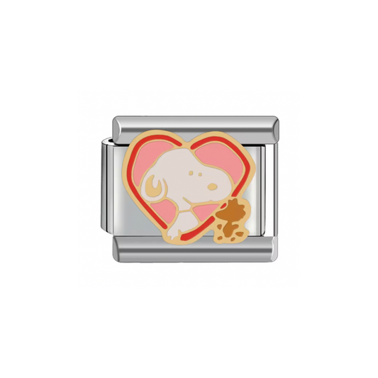 CHARM SNOOPY PINK HEART